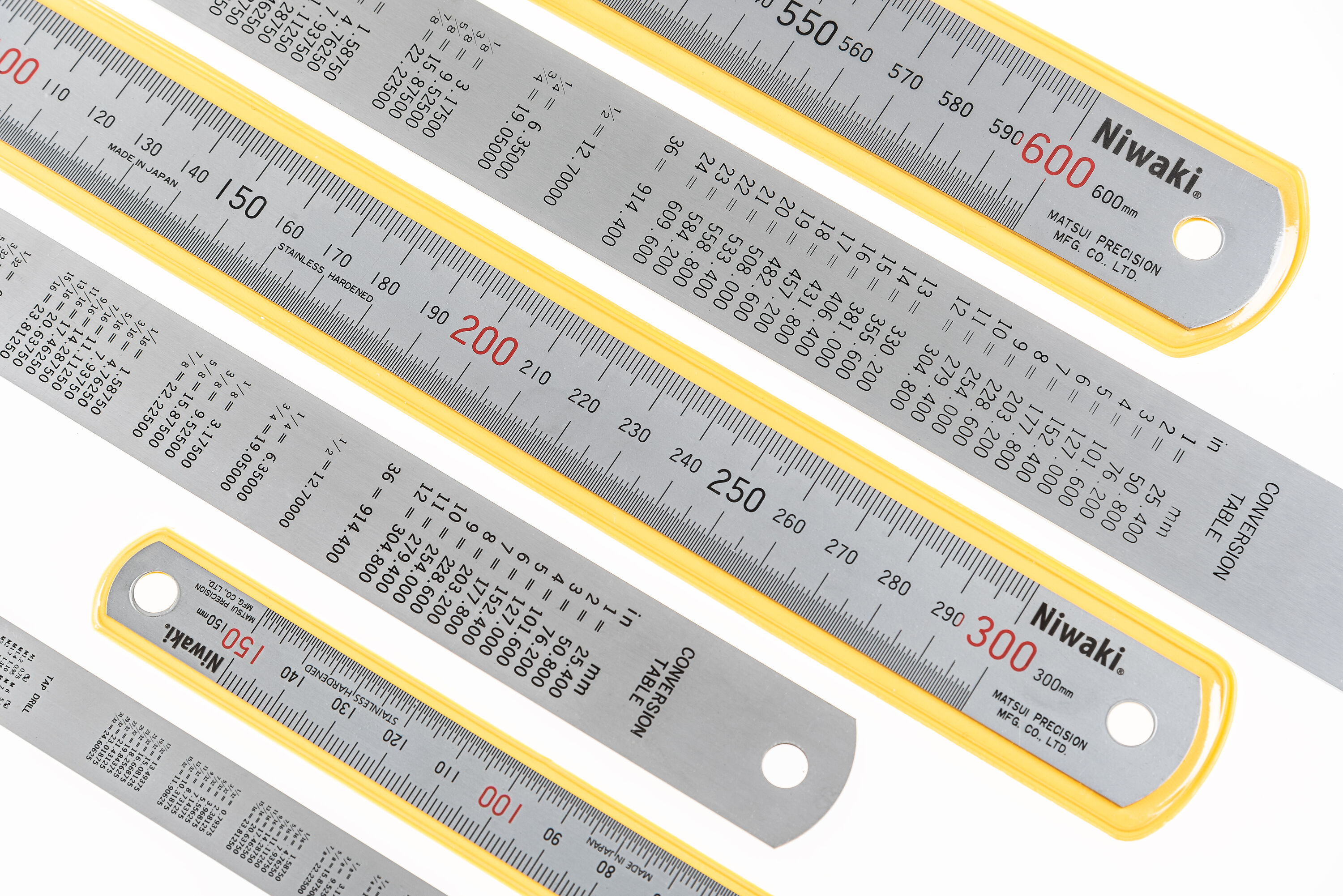 Matsui Stainless Steel Rulers 150mm 300mm 600mm