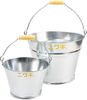 Niwaki Galvanised Buckets side by side for comparison