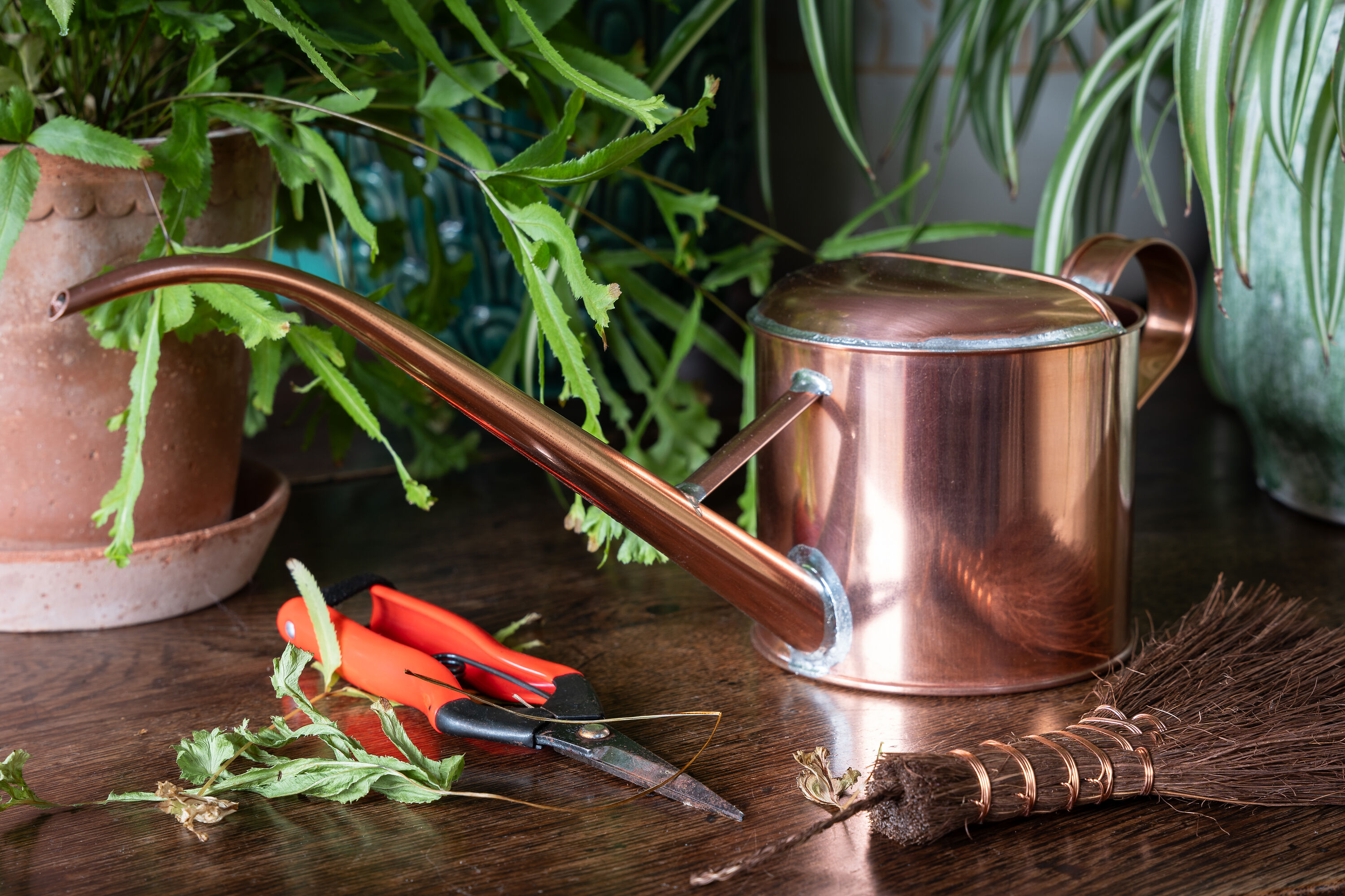 Negishin Copper Watering Can (Lifestyle)-4