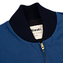Ribbed wool collar of Niwaki Garden Waistcoat • Blue