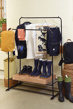 Niwaki Showroom Chaldicott Barns clothing rack