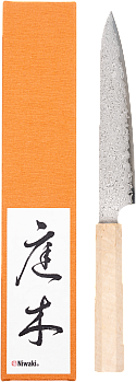 Hamon Damascus Knife • Petty 150mm + box
