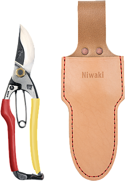 Tobisho A-Type Secateurs • Std 8" + Single Leather Holster
