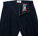 Niwaki Kojima Work Trousers - Shiromimi (zip detail)