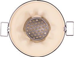 Top view of Konro Barbecue Grill, Small, with the grill removed