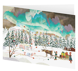 Northern Lights Christmas Card