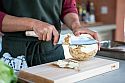 Hinoki Chopping Board and Kiri Santoku Knife