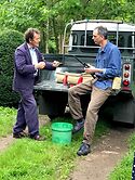 Where Better to Discuss Sharpening Than The Back of A Landrover?