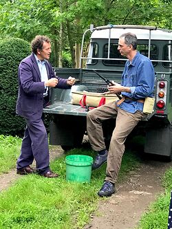 Where Better to Discuss Sharpening Than The Back of A Landrover?