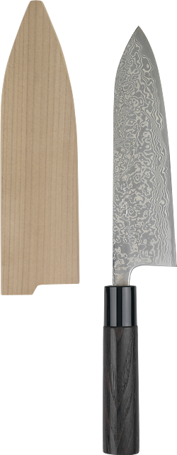 Masashi Kobo Damascus SLD Knife • Gyuto + Saya Sheath