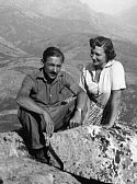 Andrew and Beth plant hunting in Corsica, July 1951