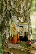 Homemade vermouth infused with seasonal botanicals