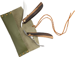Goto Damascus Knife & Fork (case open)