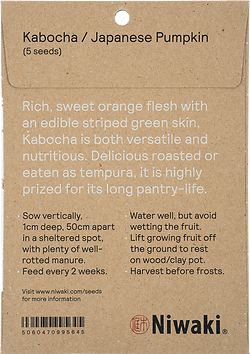 Kabocha Seeds Japanese Pumpkin (reverse)