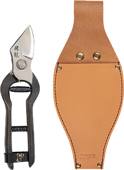 Tobisho Hiryu Secateurs + Tsubo Leather Holster