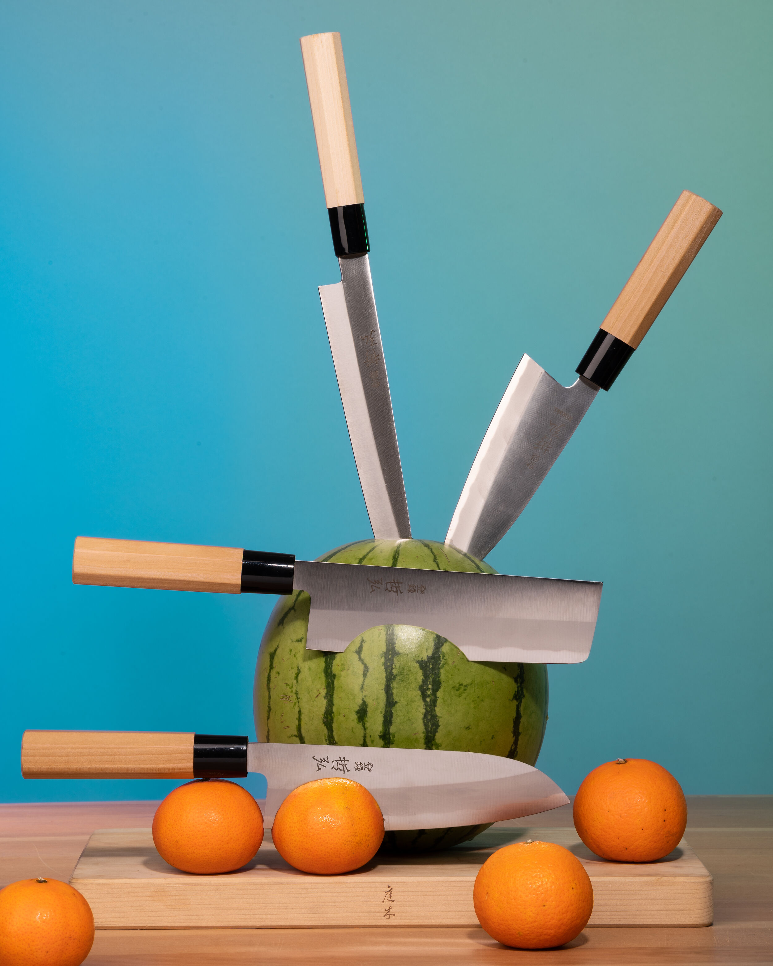 Perfectly balanced Japanese kitchen knives