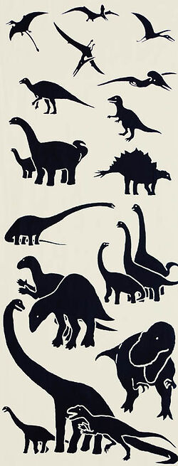 Tenugui dinosaurs