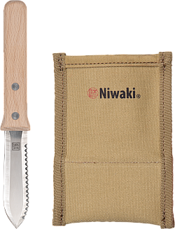 Niwaki Mini S-Type Hori Hori + Canvas Pocket Pouch