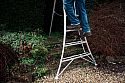Adjustable front leg allows you to work on steps or uneven ground
