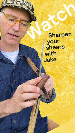 Niwaki shear sharpening demonstration with Jake Hobson