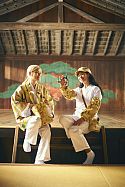 Niwaki Camo at a traditional Noh theatre in Japan