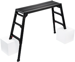 Adjustable Work Platform • 100cm Black Standard (legs on blocks)