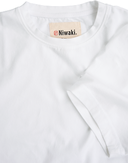 Niwaki White T Shirt • Label Detail