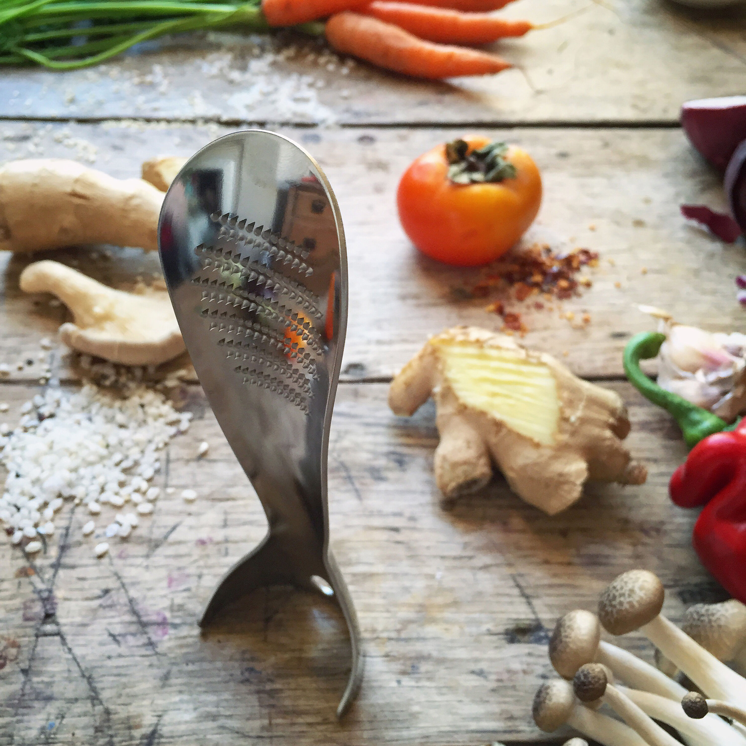 Tsuboe Stainless Steel Standing Curved Grater