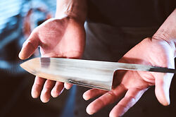 Japanese kitchen knife by Masashi Kobo for Niwaki