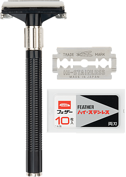 Feather DE Razor + 10 Spare Blades