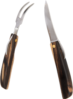 Goto Damascus Knife & Fork (alt)
