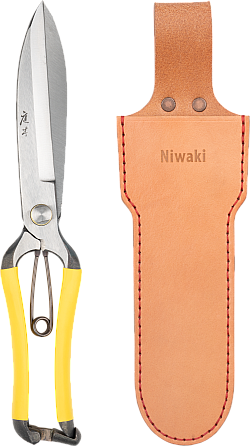 Niwaki GR Pro Topiary Clippers + Long Leather Holster