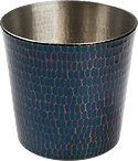 Hand Hammered Copper Tumbler • Blue