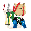 GR Pro Gift Set featuring a pair of small right handed GR Pro Secateurs, a Niwaki Pouch, and some Winter Gardening Gloves