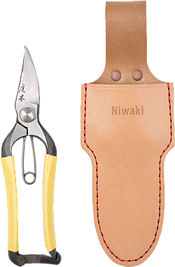 Niwaki GR Pro S-Type Secateurs + Large Single Leather Holster