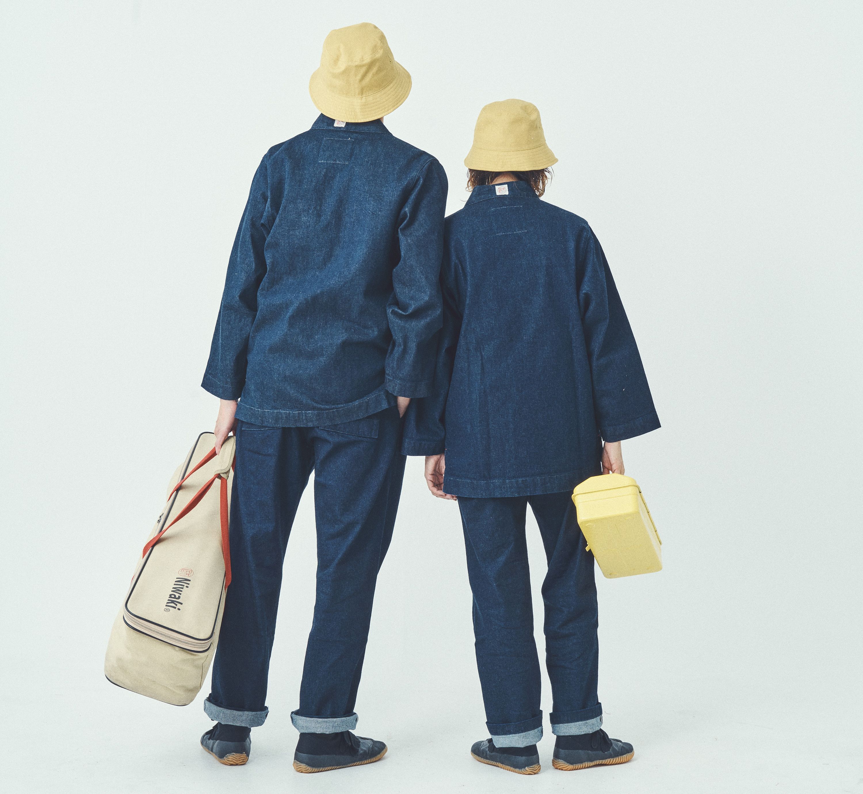 り*ゅ様 Kojima Genes ワークパンツ 34 ダークブルー niwaki-kojima-work-trousers-